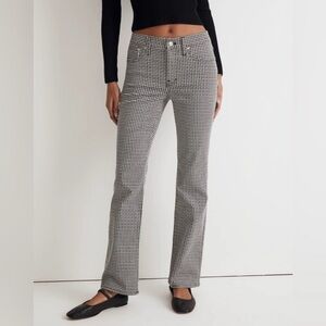 Madewell Kick Out Jeans Houndstooth Plaid Womens Size 29